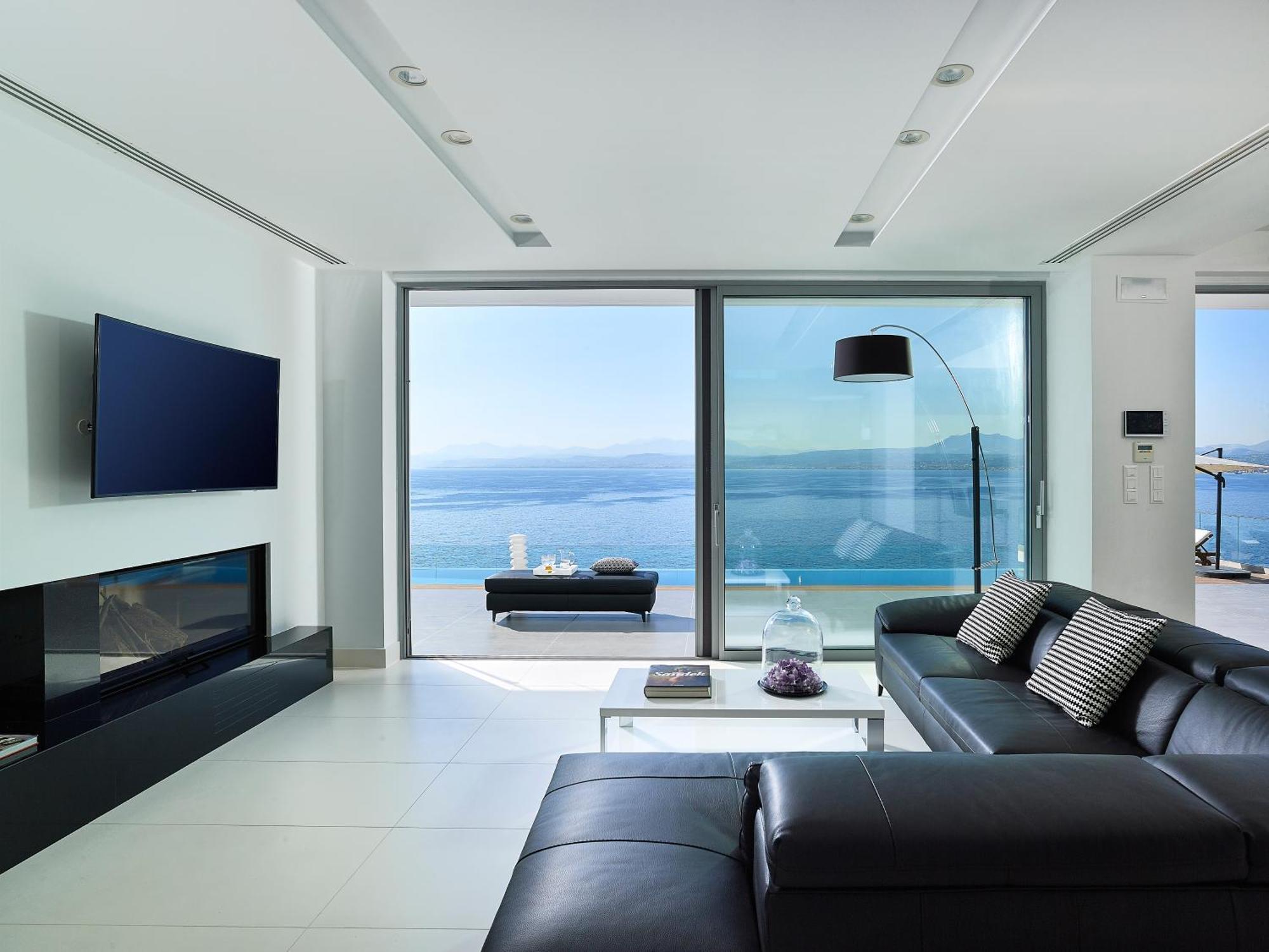 Beachfront Villa In Crete - Epavli Luxury Villa Agia Pelagia  Exterior photo