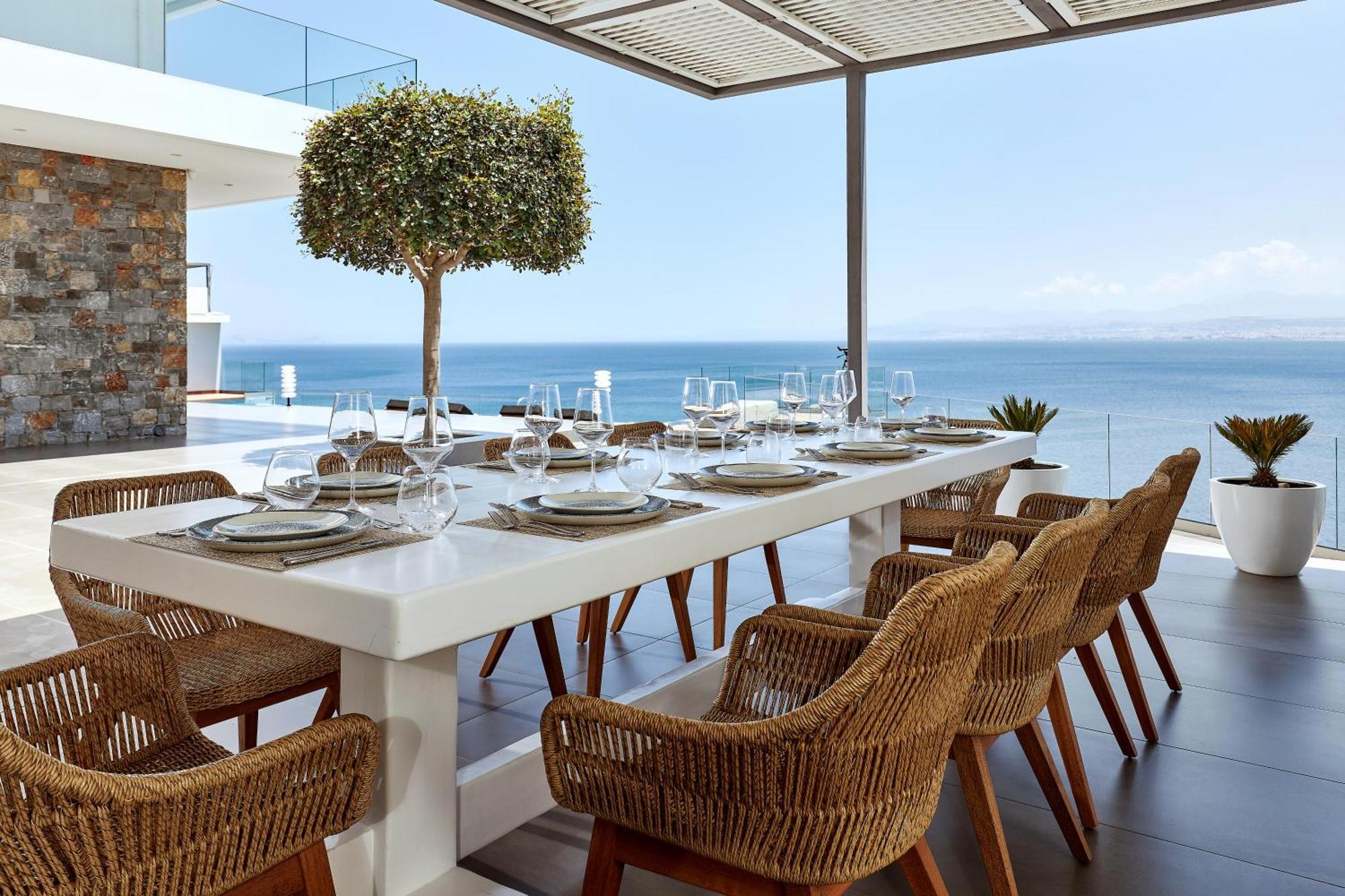 Beachfront Villa In Crete - Epavli Luxury Villa Agia Pelagia  Exterior photo