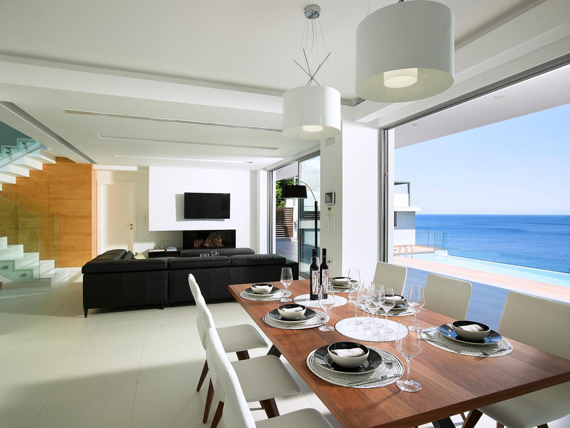 Beachfront Villa In Crete - Epavli Luxury Villa Agia Pelagia  Exterior photo