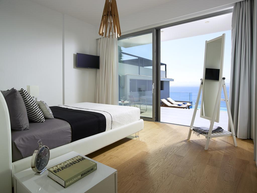 Beachfront Villa In Crete - Epavli Luxury Villa Agia Pelagia  Exterior photo
